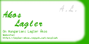 akos lagler business card